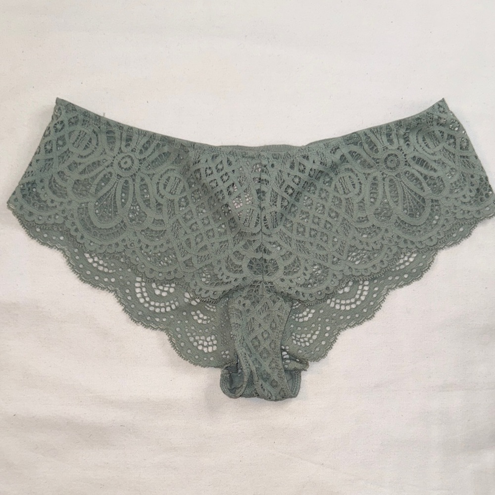 Victoria's Secret Lace Panties in Soft Green